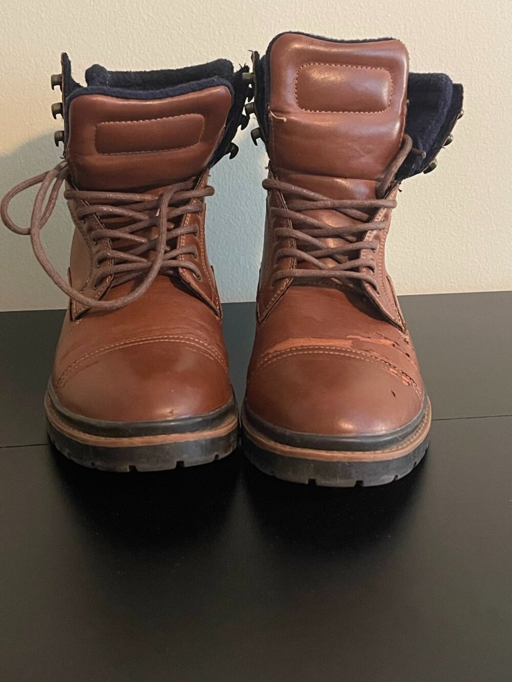 Zara Man Boot Brown leather Men’s Size 42 US size 8.5 or 9